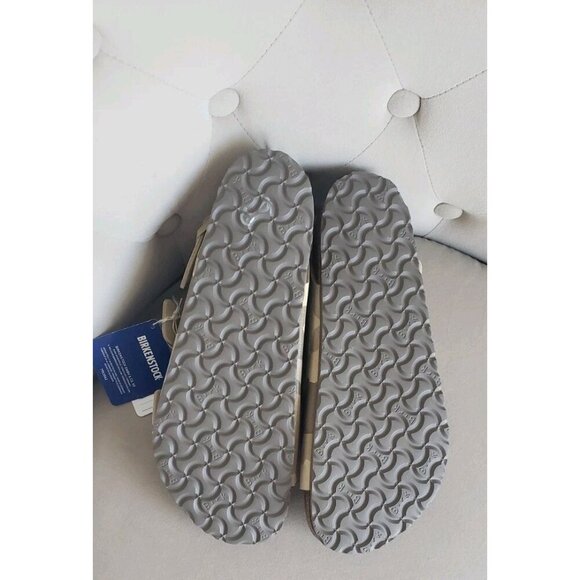 NEW BIRKENSTOCK MILANO SOFT FOOTBED BIRKO-FLOR DESERT SOIL GRAY/TAUPE SZ 9 US - Picture 7 of 11
